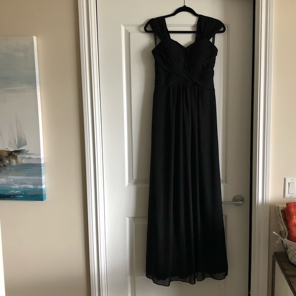 Black Chiffon Bridesmaid Dress - unaltered length - Picture 2 of 10